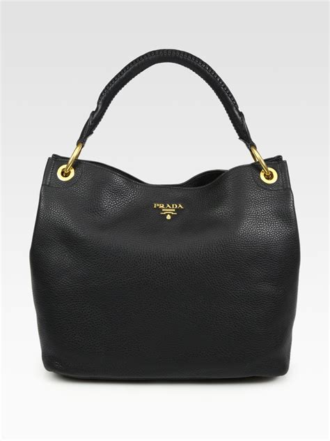 black hobo bag prada